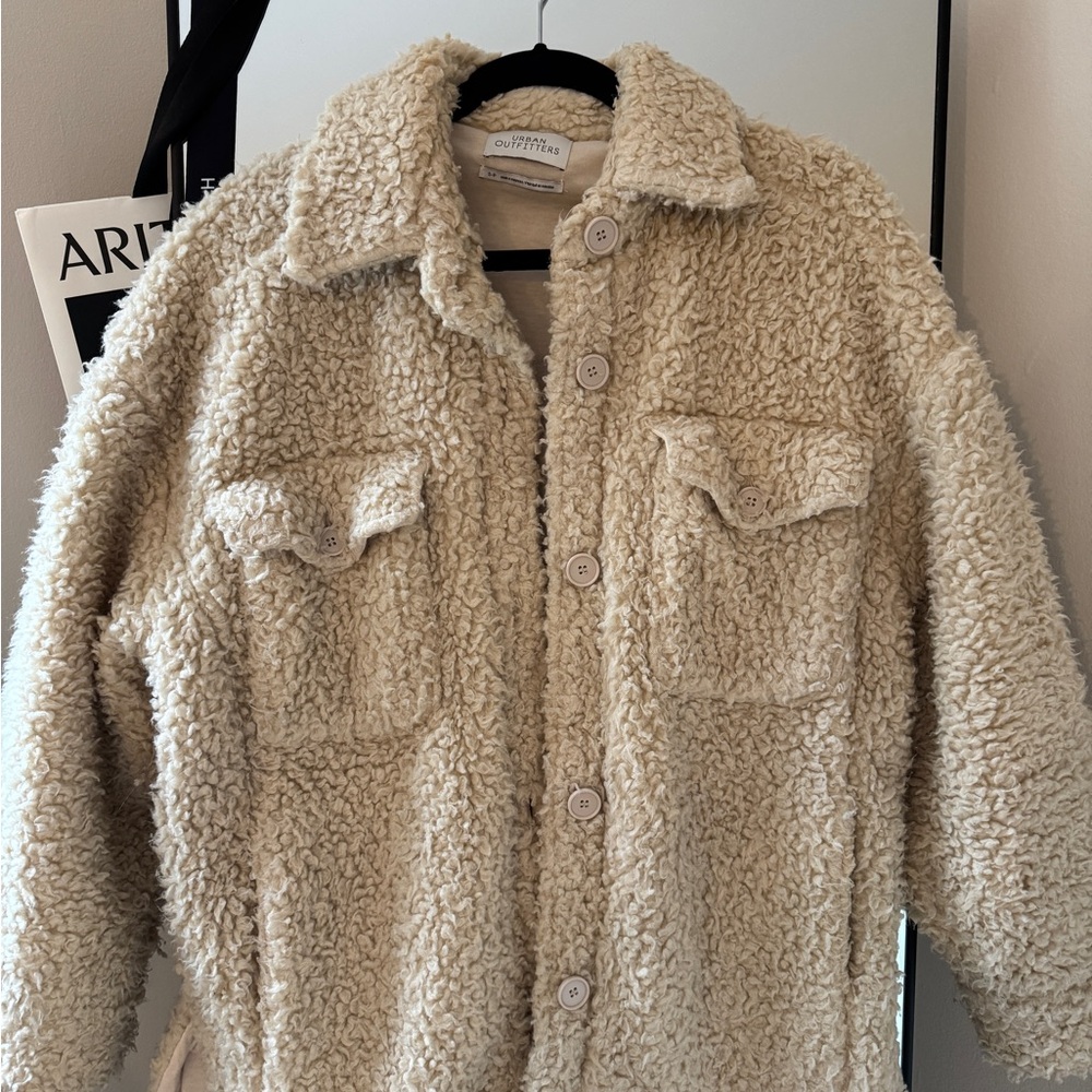 Urban Outfitters Cream Textured Jacket